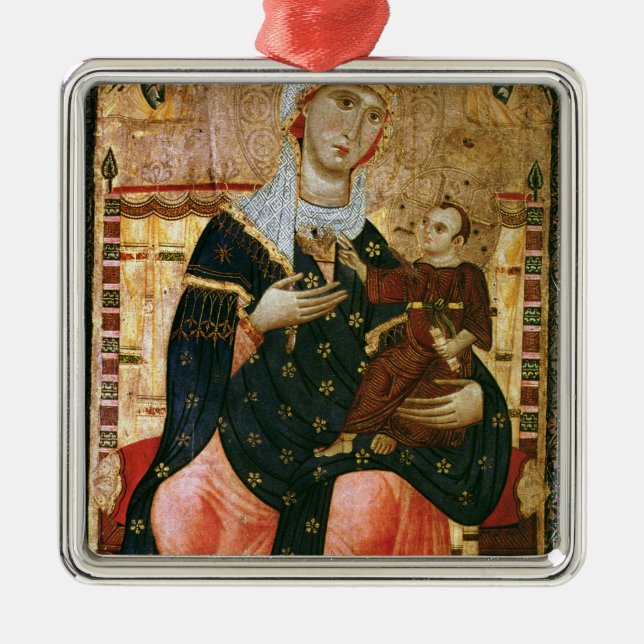 Enthroned Madonna and Child, c.1260 Metal Ornament (Front)