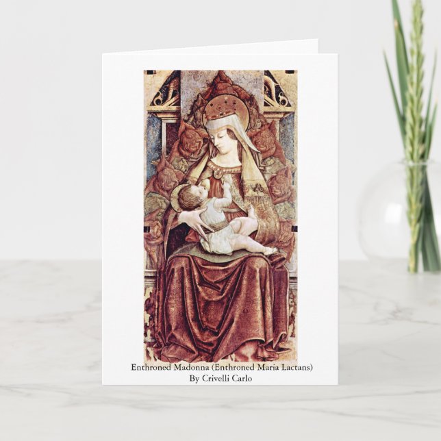 Enthroned Madonna (Enthroned Maria Lactans) Card (Front)