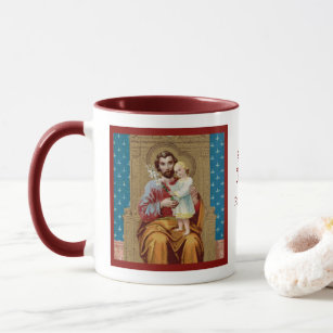 Enthroned St. Joseph with Toddler Christ Child Mug