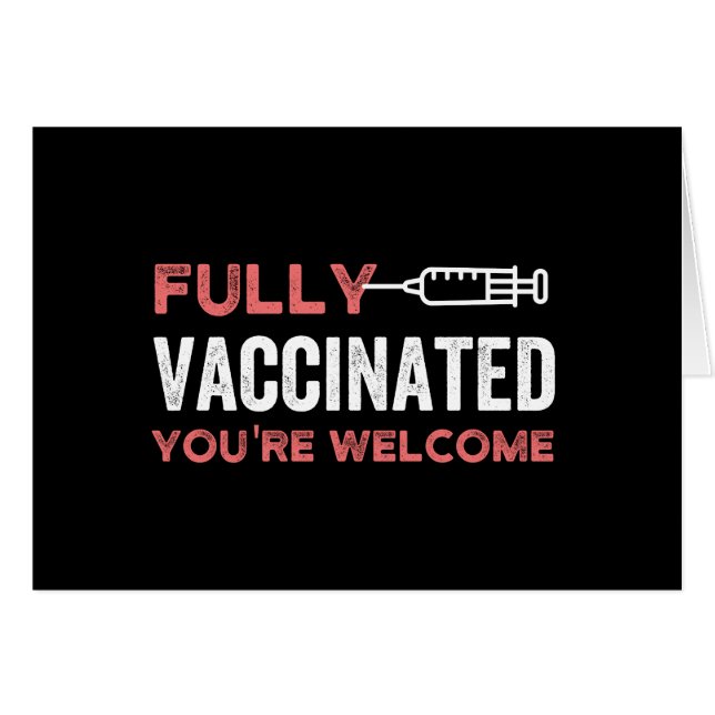 Entièrement vacciné Vous êtes le bienvenu (Devant horizontal)