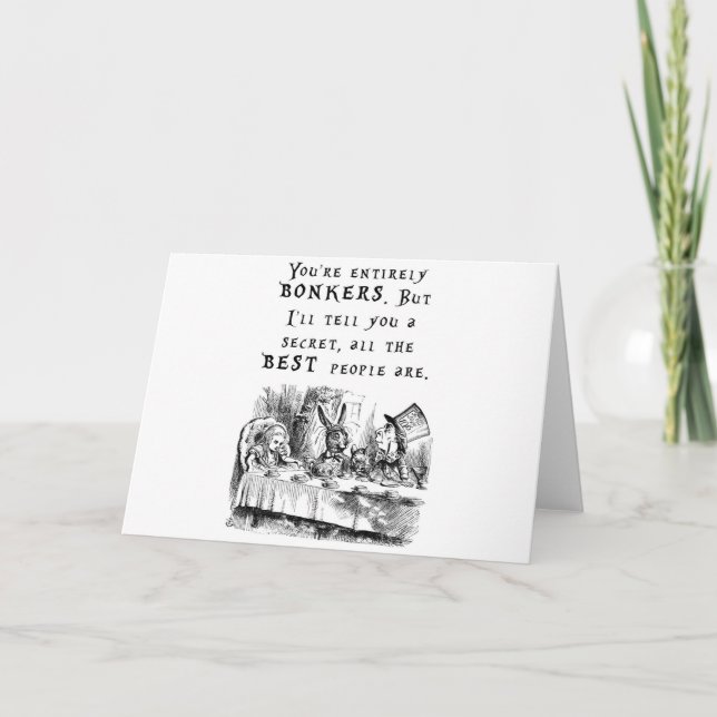 entirely bonkers A4 Card (Front)