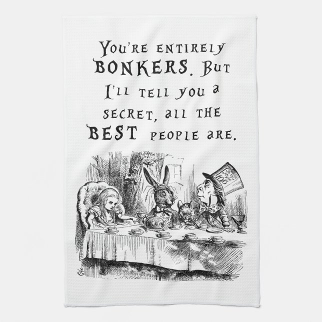 entirely bonkers A4 Kitchen Towel (Vertical)