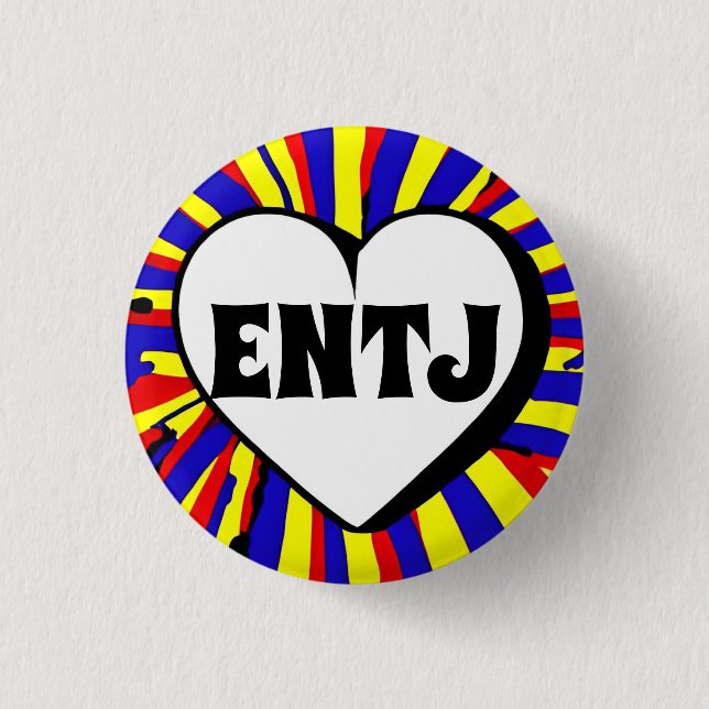ENTJ MBTI 3 Cm Round Badge 1 Inch Round Button (Front)