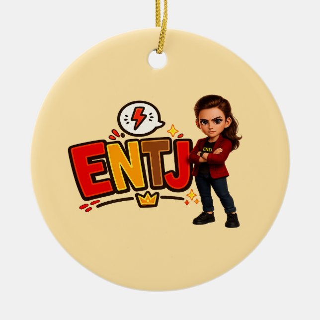 ENTJ — The Visionary Conqueror Ceramic Ornament (Front)