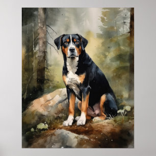 Entlebucher Mountain Dog Art Print Poster