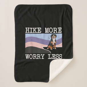 Entlebucher Mountain Dog Hike More Worry Sherpa Blanket