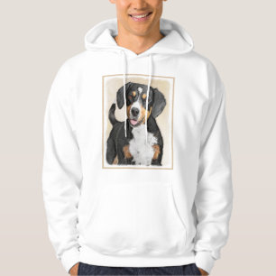 Entlebucher Mountain Dog Painting - Original Art Hoodie