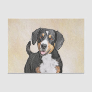Entlebucher Mountain Dog Painting - Original Art Tissue Paper