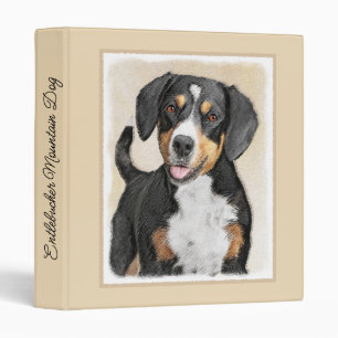 Entlebucher Mountain Dog Painting Original Dog Art Binder
