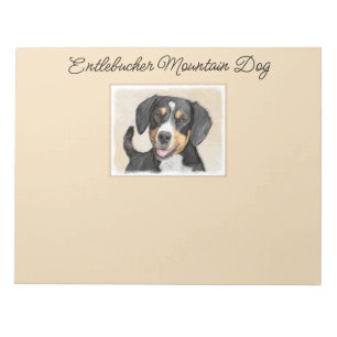 Entlebucher Mountain Dog Painting Original Dog Art Notepad