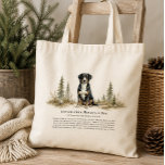 Entlebucher Mountain Dog Watercolor Breed Quote Tote Bag<br><div class="desc">Entlebucher Mountain Dog watercolor tote bag featuring a detailed illustration of this compact and hardworking Swiss mountain dog. The design highlights the breed’s signature tricolor coat, alert expression, and sturdy build in a soft storybook watercolor style. The artwork is paired with the breed name, phonetic pronunciation, and a descriptive paragraph...</div>