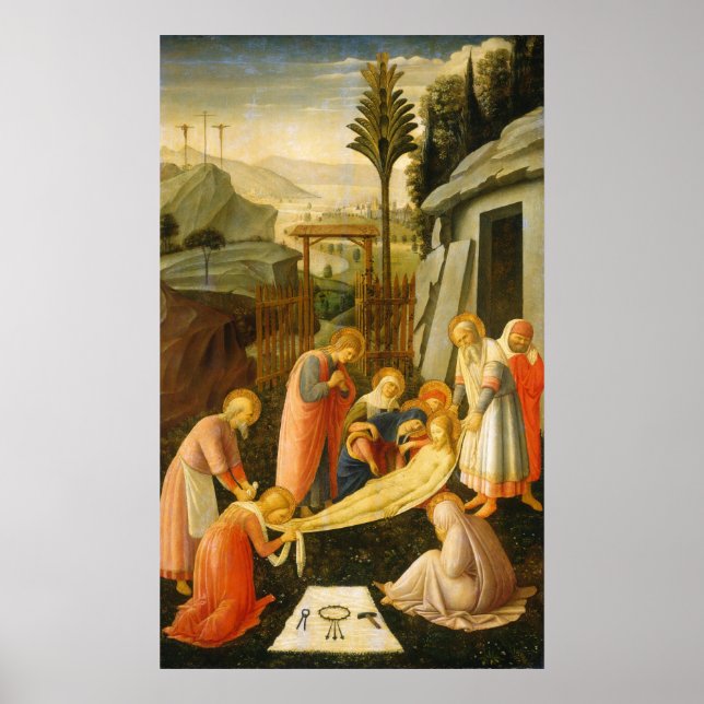 Entombment of Christ, Fra Angelico Fine Art Poster (Front)