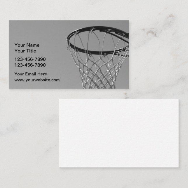 Entraîneur classique de basket-ball Carte de visit (Devant / Derrière)