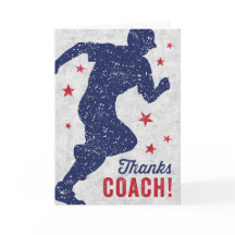 Entraîneur de baseball Carte de remerciements avec