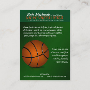 Entraîneur de basket-ball Carte de visite