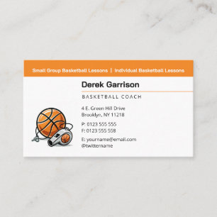 Entraîneur de Basketball Carte de Visite d'Entra