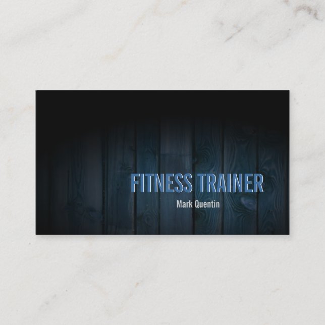 Entraîneur de fitness Carte de visite Bois foncé (Devant)