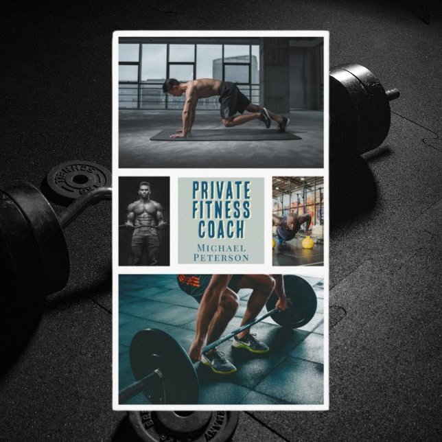 Entraîneur de fitness privé nutrition gym Carte de (Créateur téléchargé)
