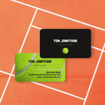 entraîneur de tennis professionnel Carte de visite