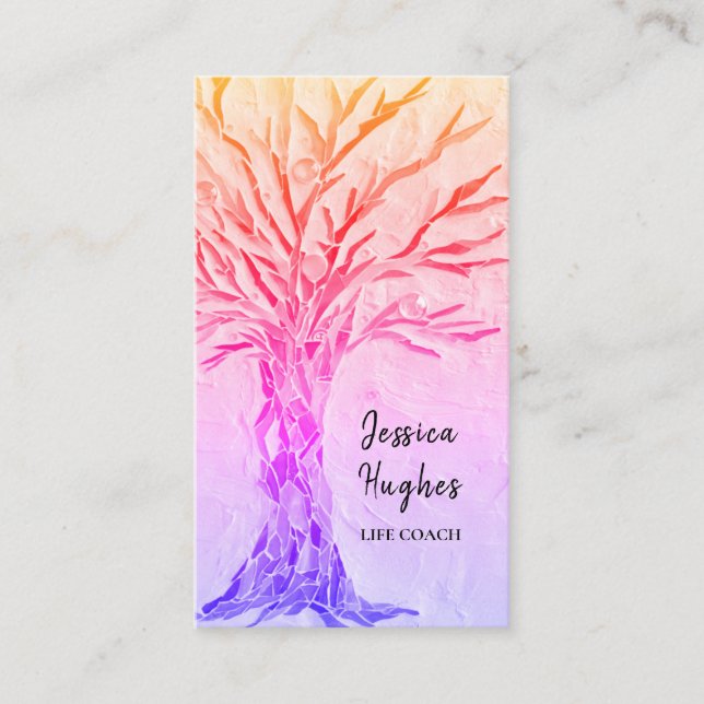 Entraîneur de vie d'arbre moderne Carte de visite  (Devant)