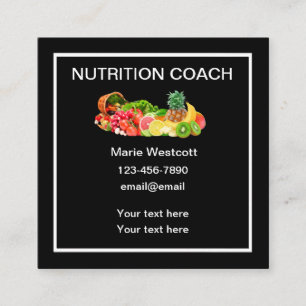 Entraîneur en nutrition Cartes de visite modernes