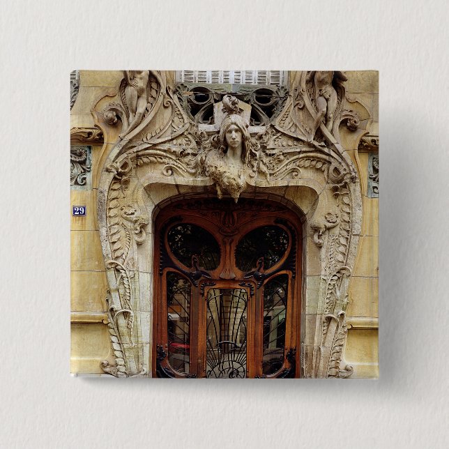 Entrance door to the apartments 2 inch square button (Front)