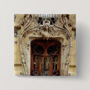 Entrance door to the apartments 2 inch square button