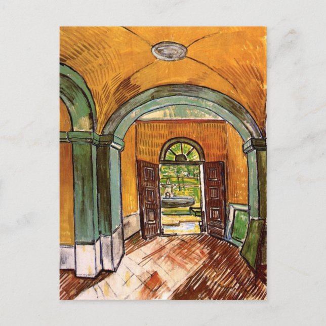 Entrance Hall Saint-Paul Hospital Vincent van Gogh Postcard (Front)