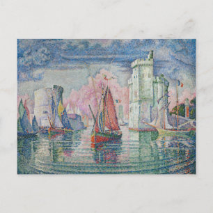 Entrance of La Rochelle Harbor, Paul Signac Postcard