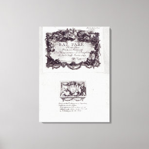 Entrance ticket for the ball in Versailles Canvas Print