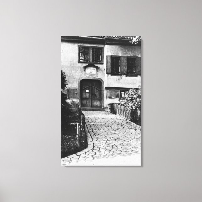 Entrance to Johann Sebastian Bach's  house Canvas Print (Front)