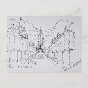 Entrance to Les Invalides, Paris, France Postcard