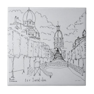 Entrance to Les Invalides, Paris, France Tile