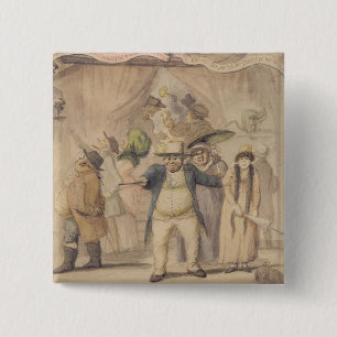Entrance to Pidcock's Exhibition Tent at a Fair (p 2 Inch Square Button