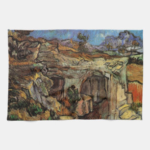 Entrance to Quarry, Saint-Remy by Vincent van Gogh Kitchen Towel