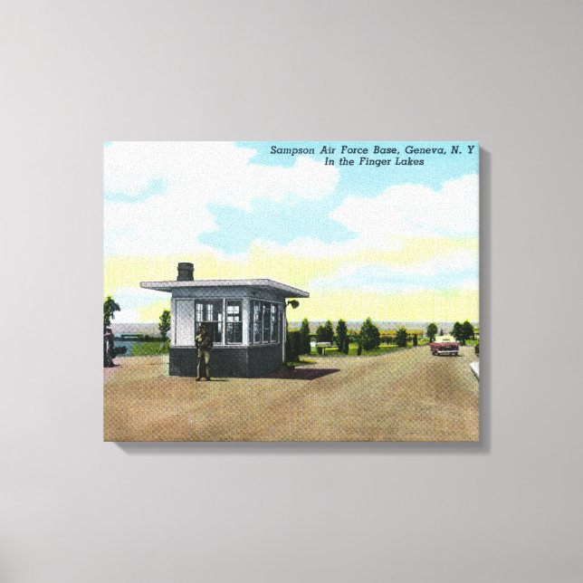 Entrance to Sampson Air Force Base View Canvas Print (Front)