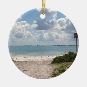 Entrance to Sanibel Beach Ceramic Ornament