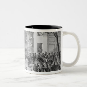 Entrance to the 'Grand Cafe Parisien', Paris Two-Tone Coffee Mug