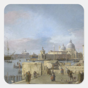 Entrance to the Grand Canal by Canaletto Square Sticker