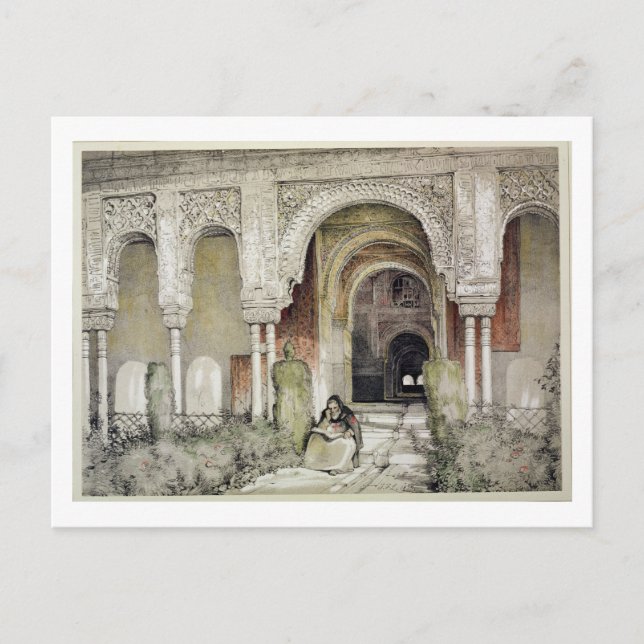 Entrance to the Hall of the Two Sisters (Sala de l Postcard (Front)