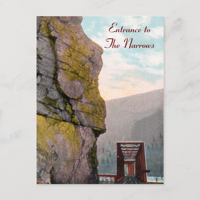 Entrance to The Narrows Postcard (Front)