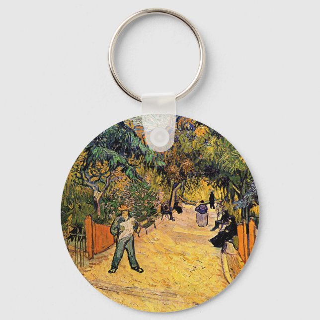 Entrance to the Public Park by Vincent van Gogh Keychain (Front)