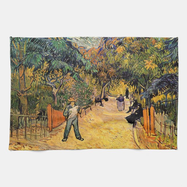 Entrance to the Public Park by Vincent van Gogh Kitchen Towel (Horizontal)
