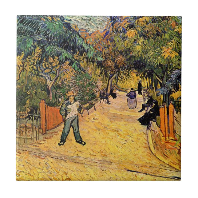 Entrance to the Public Park by Vincent van Gogh Tile (Front)