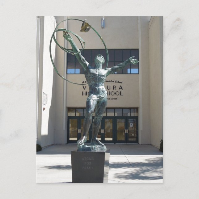 Entrance, Ventura High School, California Postcard (Front)