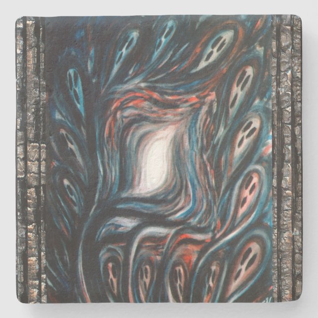 Entrapment Stone Coaster (Front)