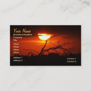 Entre le Carte de visite du coucher de soleil