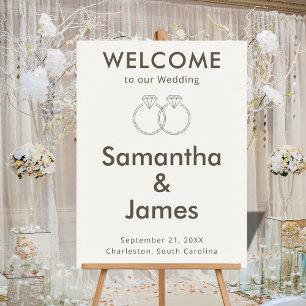 Entrée de Mariage beige neutre pour minimalistes