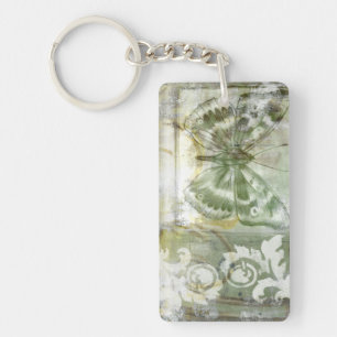 Entrée de papillon vert avec porte en fer