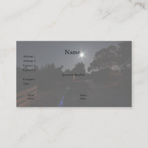 Entrée du parc en Carte de visite de nuit